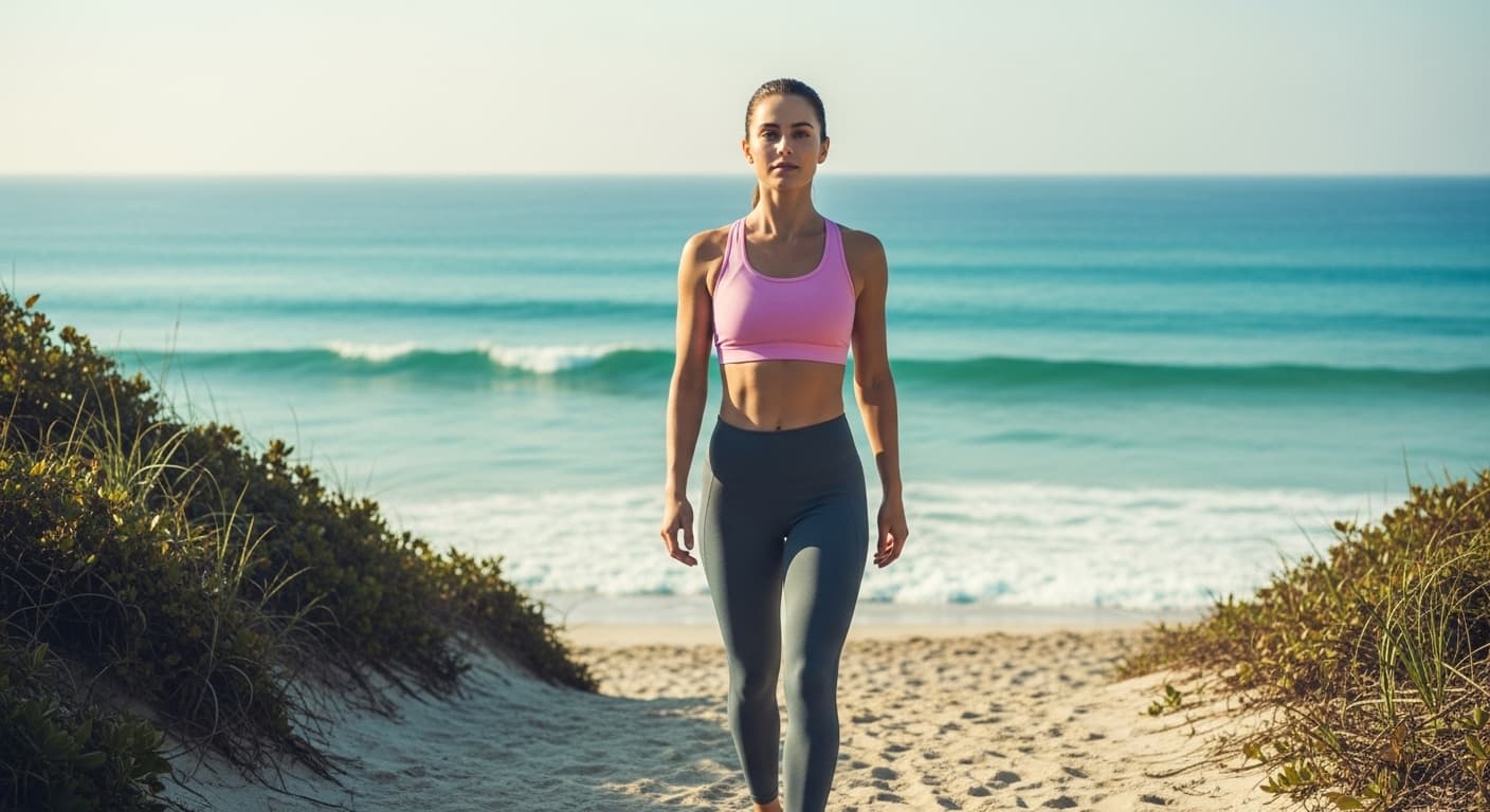 Person maintaining an active, healthy lifestyle as part of a balanced wellness routine