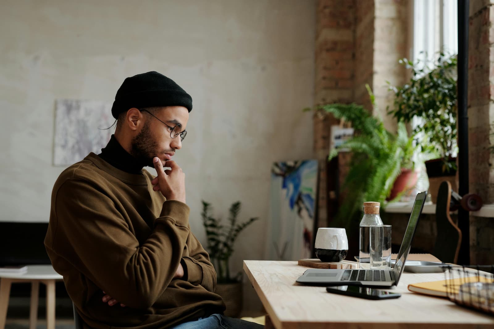 Person working with focused clarity, undistracted and mentally sharp