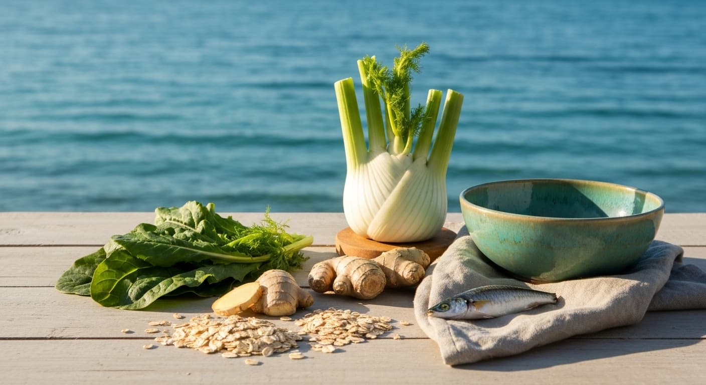 Natural digestive herbs and gut-supporting ingredients