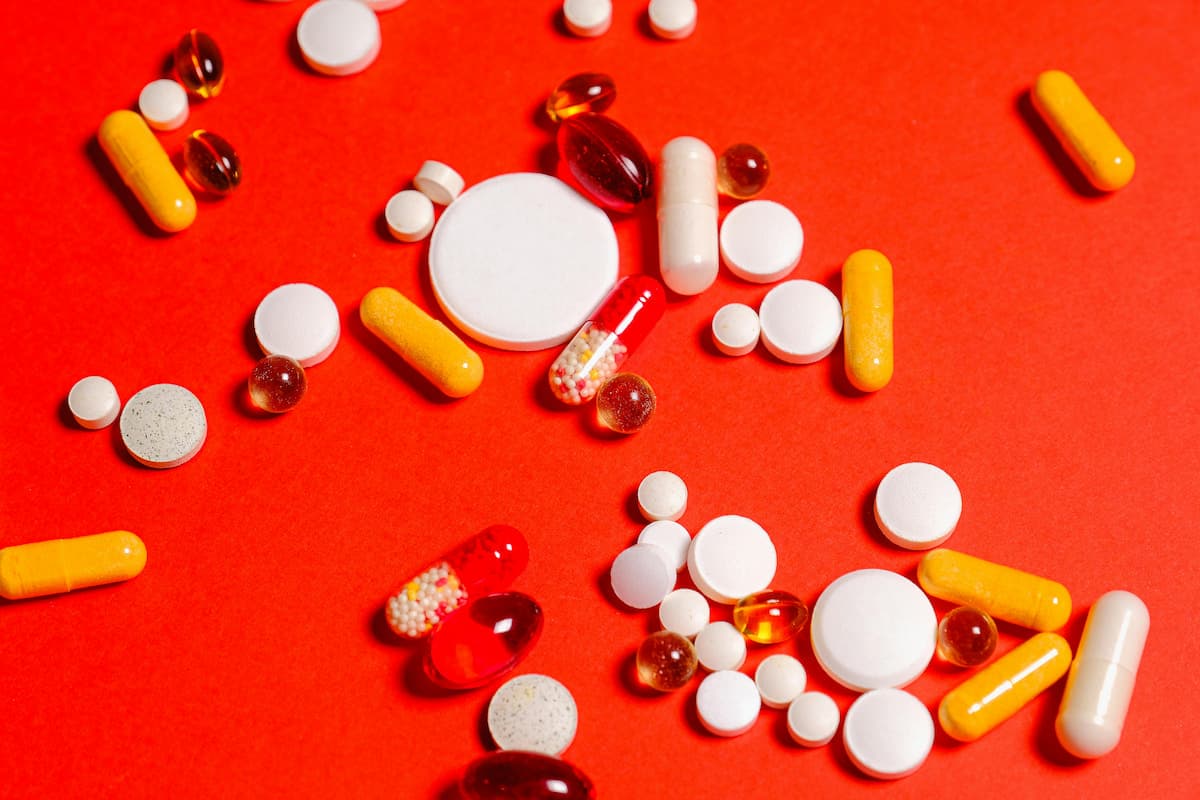 Immune support supplements laid out on a clean surface