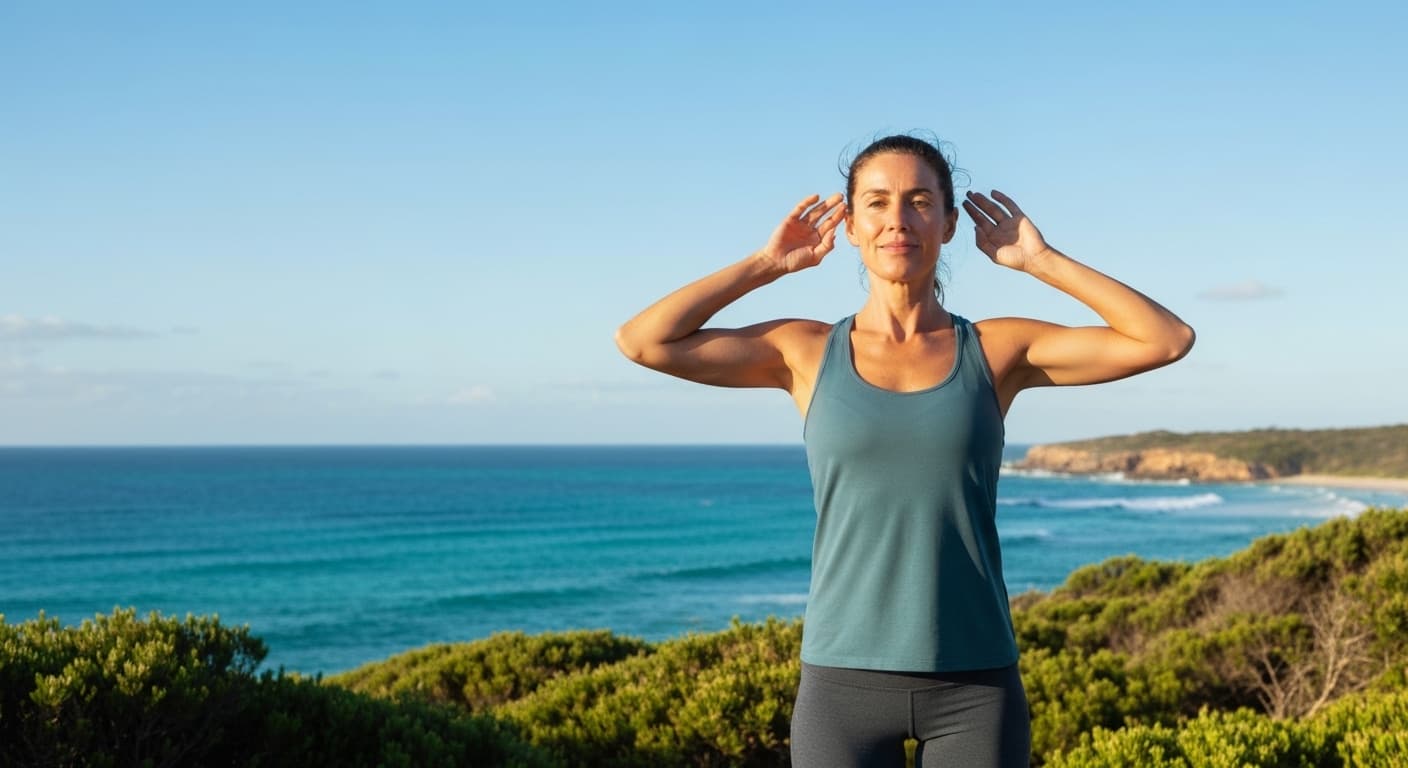 Person maintaining a consistent daily wellness routine
