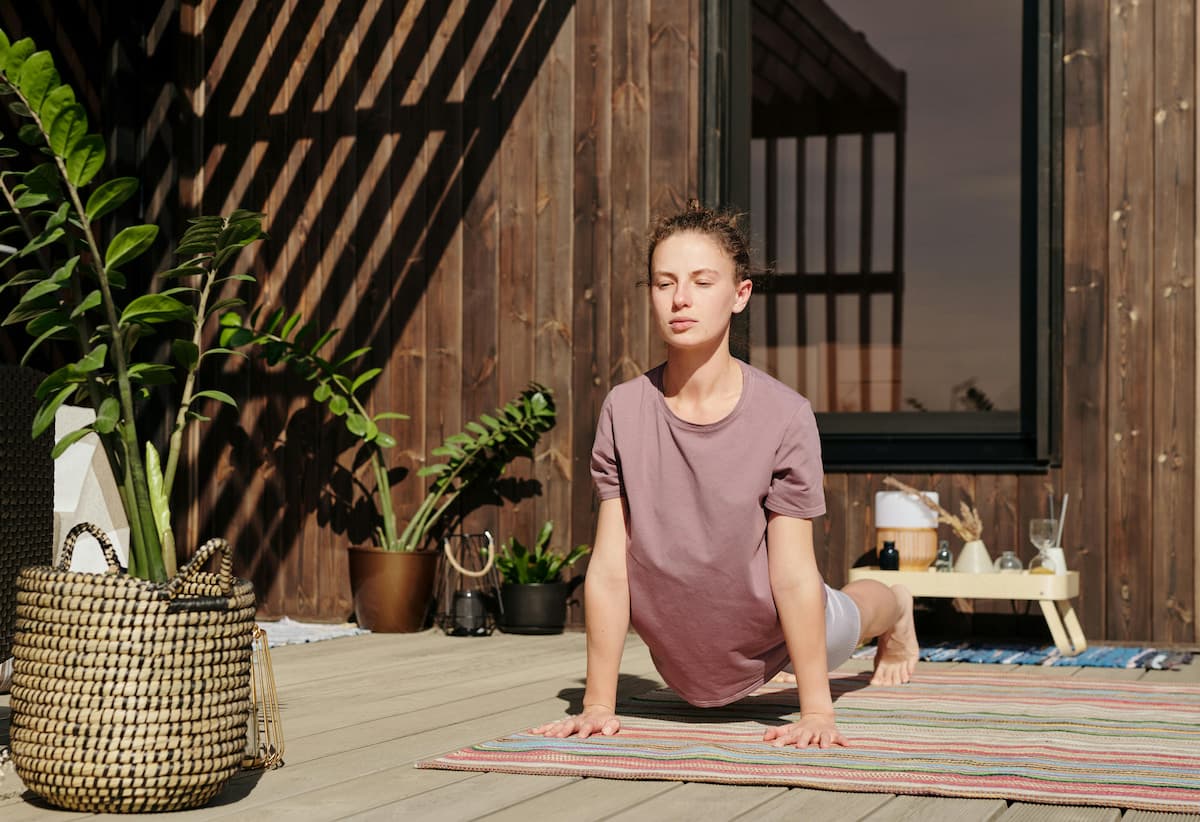 Person maintaining a consistent daily wellness routine