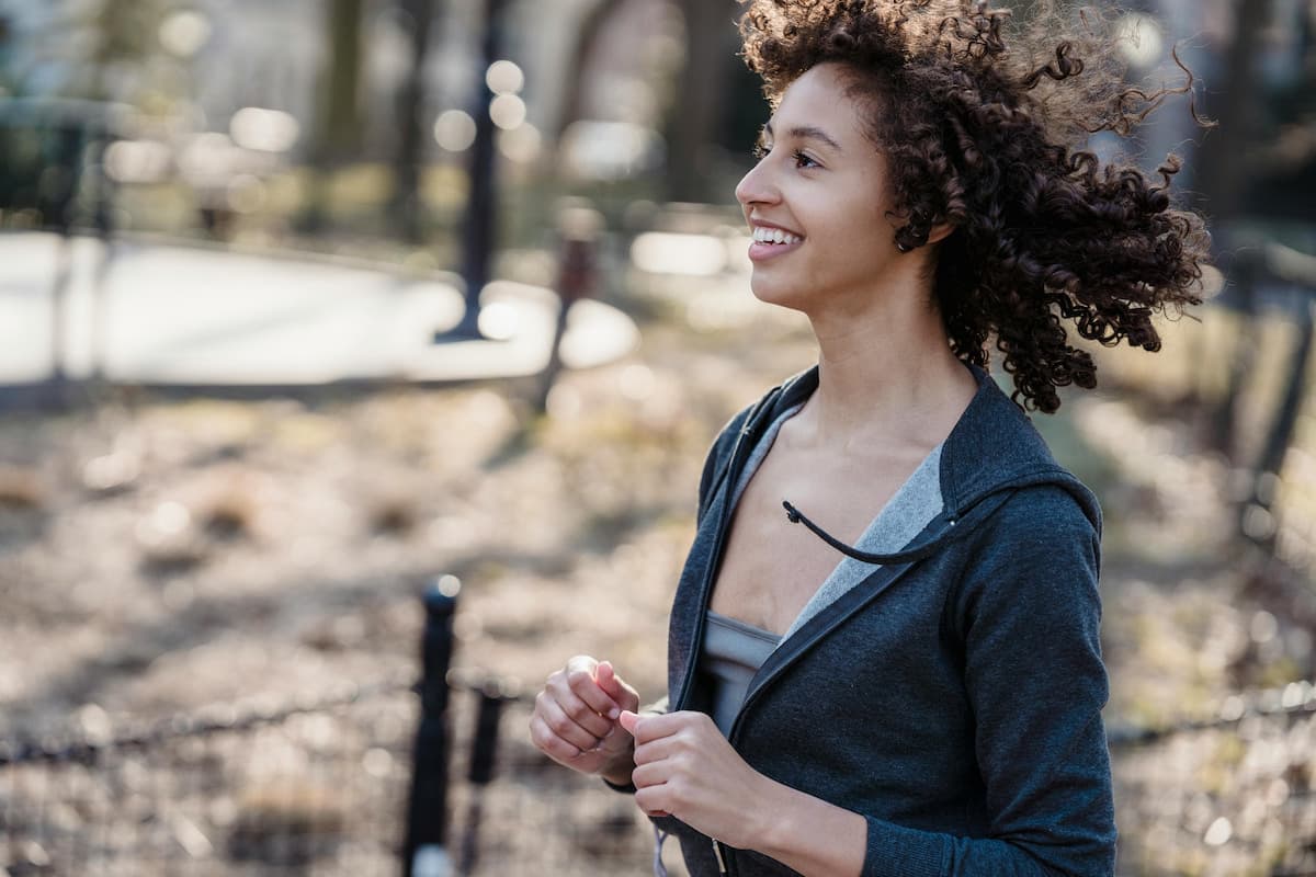 Active woman going about a full, energised day