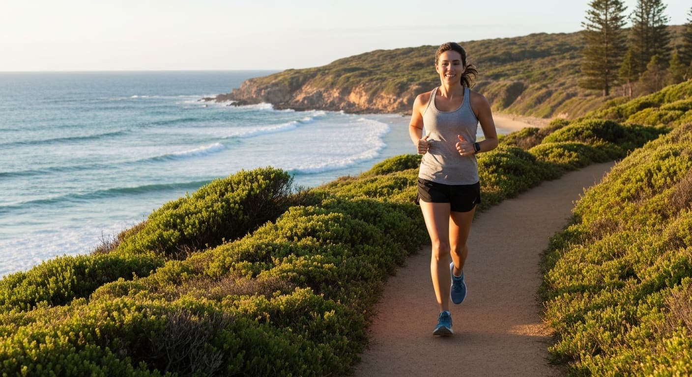 Person maintaining a healthy, active lifestyle as part of a balanced wellness routine