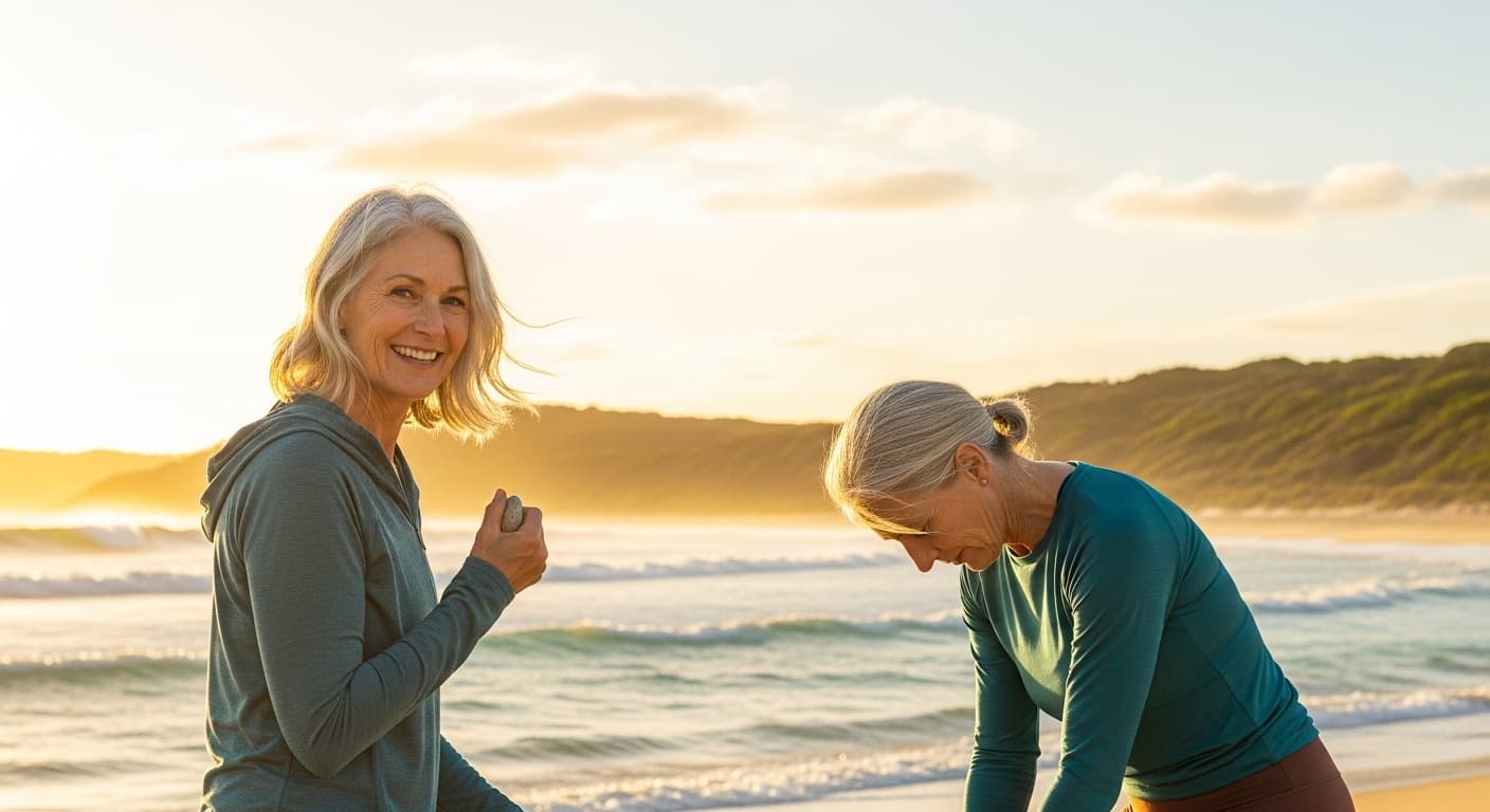Active adult maintaining a consistent longevity supplement routine