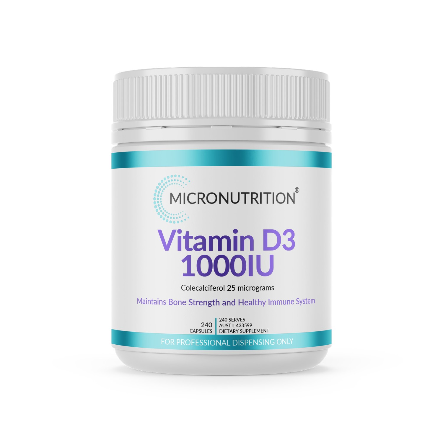 Vitamin D3 1000IU - 240 Capsules