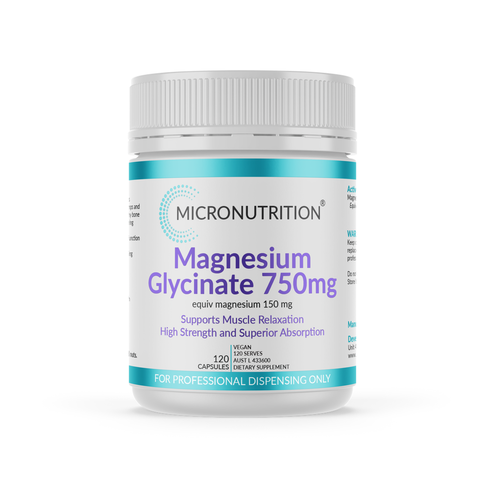 
                  
                    Magnesium Glycinate 750mg - 120 Capsules
                  
                