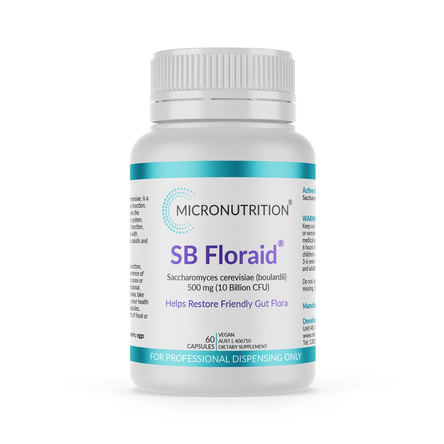 
                  
                    SB Floraid® (Saccharomyces boulardii) - 60 Capsules
                  
                